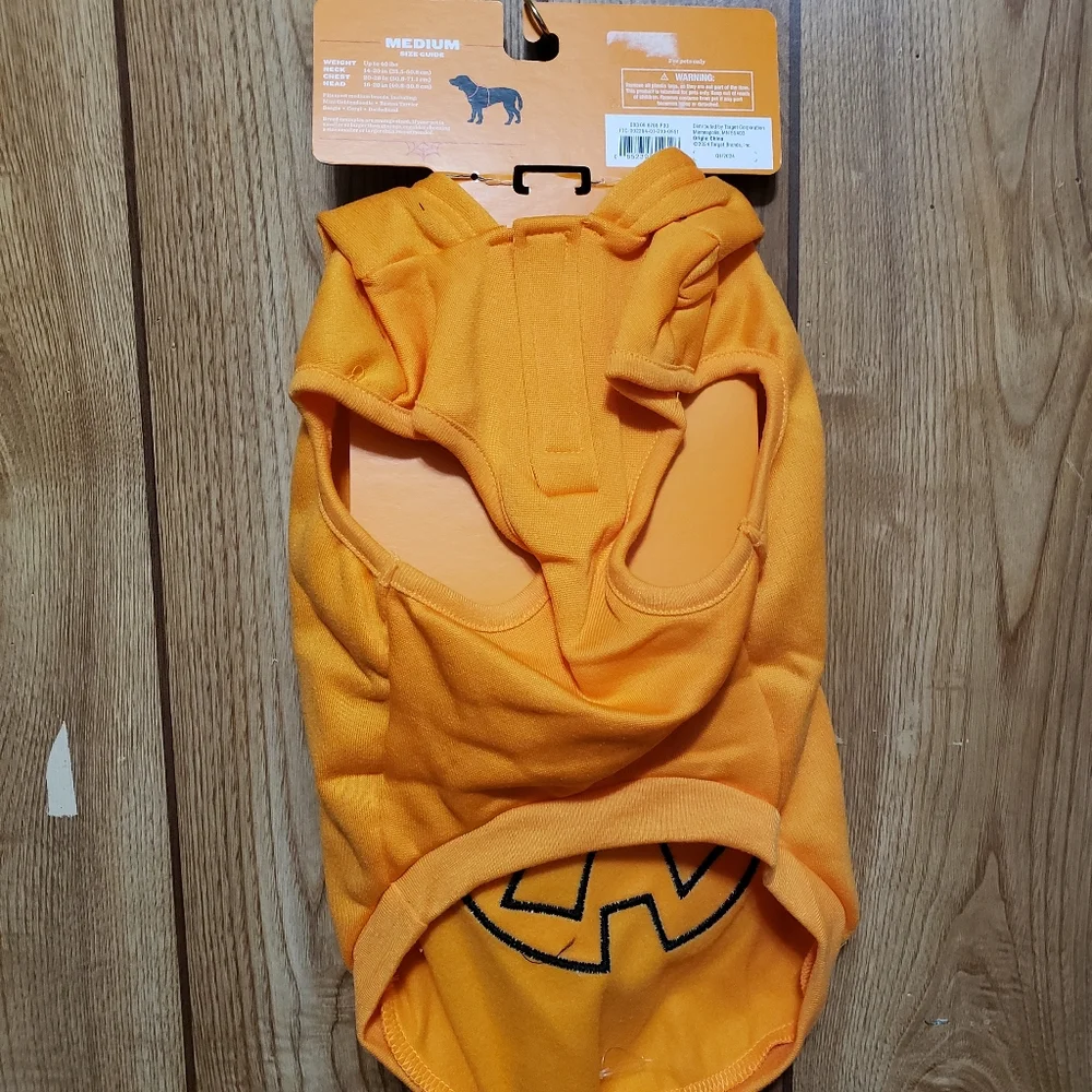 Reflective Dog Hoodie Jack O'Lantern Medium New Hyde & Eek Botique